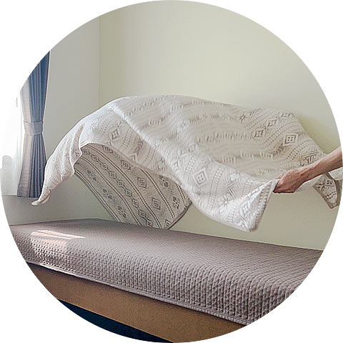 心地よい肌触りのシーツ